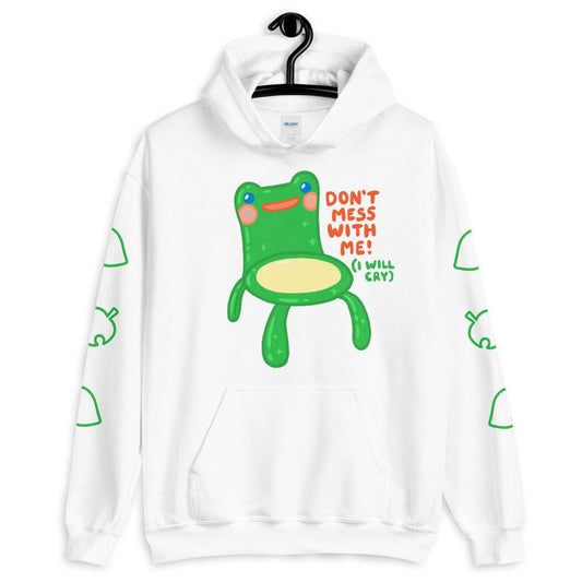 Froggy Chair Animal Crossing Unisex Hoodie with Leaf Sleeve Details