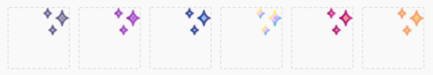 Twitch Sub Badge Flair - 6x Sparkles