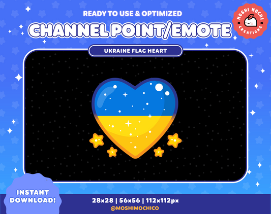 Ukraine Heart Emote / Channel Point (FREE)