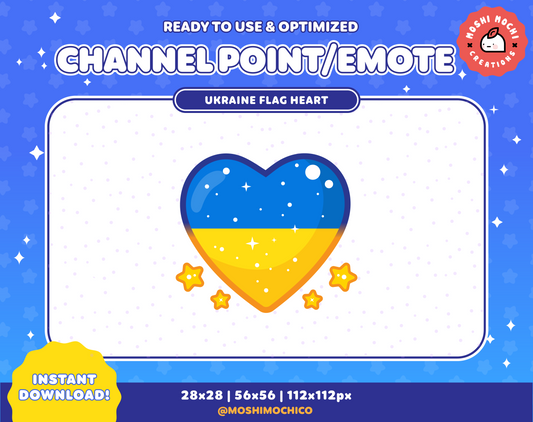 Ukraine Heart Emote / Channel Point (FREE)