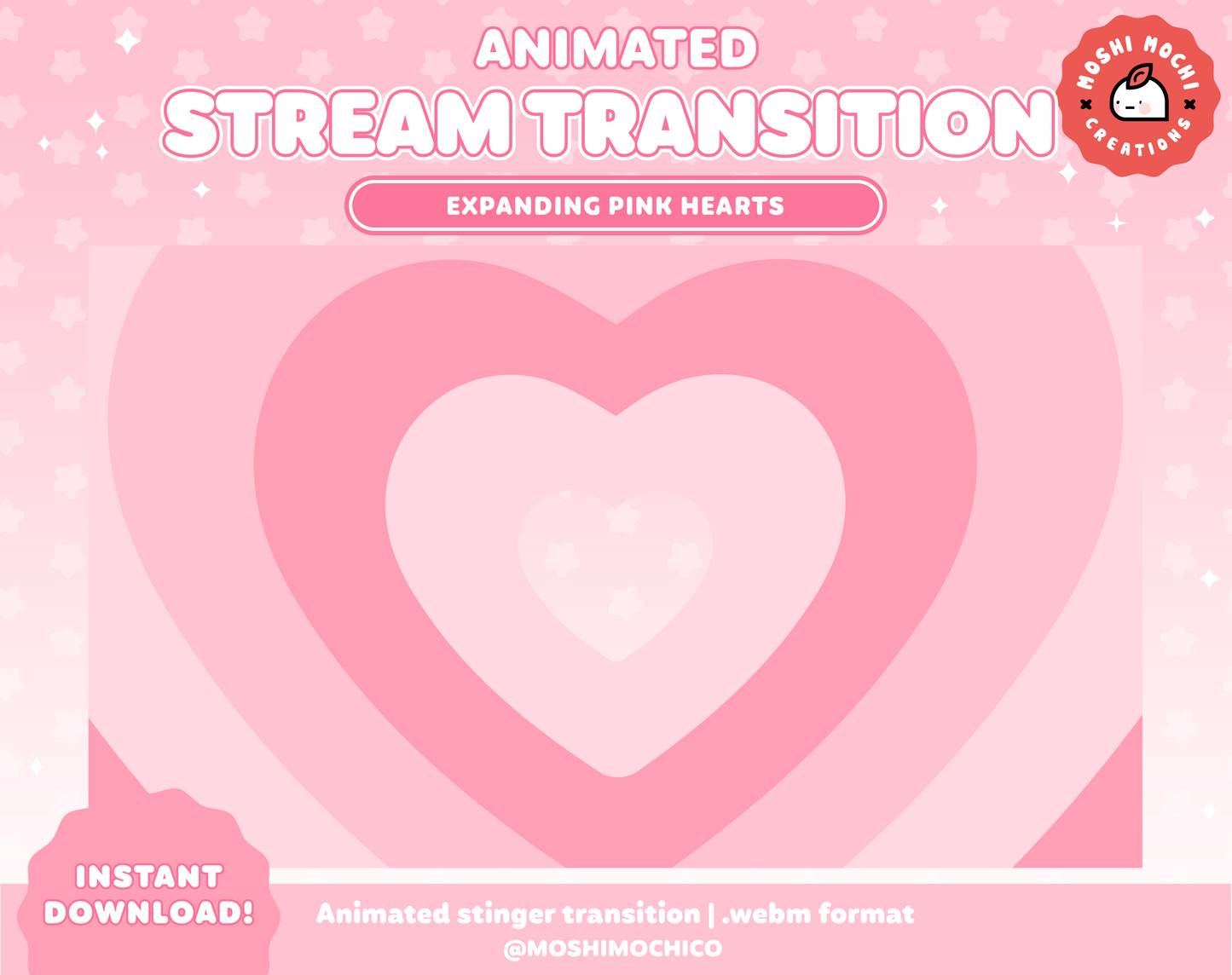 Pink Heart Stinger Transition