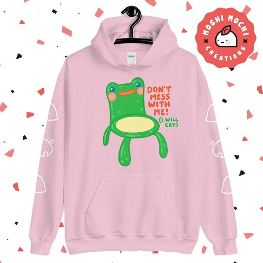 Froggy Chair Animal Crossing Unisex Hoodie with Leaf Sleeve Details