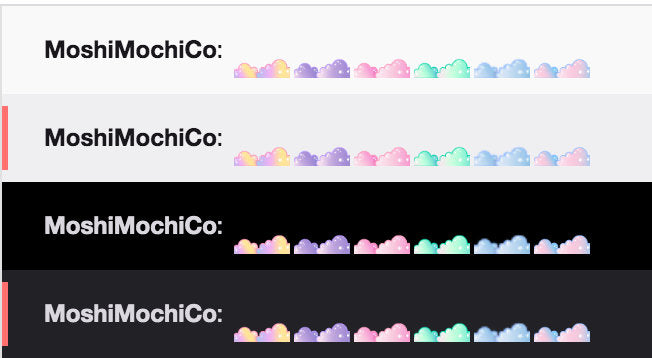 Twitch Sub Badge Flair - 6x Pastel Clouds