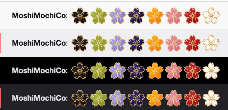 Twitch Sub Badges / Bit Badges - 8x Traditional Cherry Blossoms