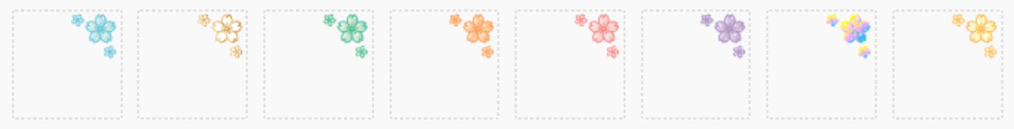 Twitch Sub Badge Flair - 8x Pastel Cherry Blossoms