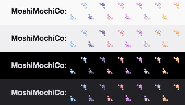 Twitch Sub Badge Flair - 6x Cute Bubble Sparkle Stars