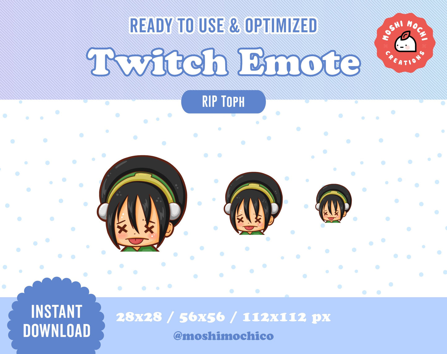 Twitch Emote - 1x ATLAB Toph RIP