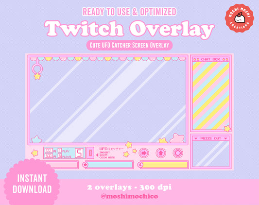 Twitch FullScreen Overlay - 1x Cute Japanese Arcade Machine Collection