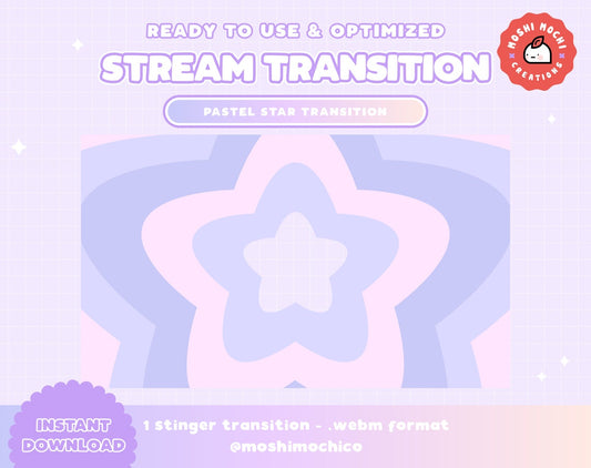 Pastel Pink and Purple Star Stinger Transition